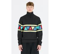 Strickpullover SOS "The Windbreaker", Herren, Gr. XS, grau (schwarz, anthrazit), 50% Polyacryl, 50% Wolle, bestickt, unifarben, normal, ohne Ausschnitt, Pullover Strickpullover, im kultigen Strick-Loo