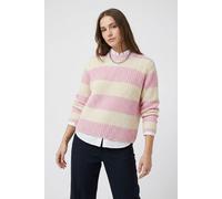 Strickpullover SOYACONCEPT "SC-REMONE STRIPE 38", Damen, Gr. L, rose combi, Strick, Obermaterial: 60% Baumwolle, 40% Polyamid, gestreift, regular fit normal, Rundhals, Pullover Strickpullover (5331253