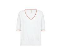 Strickpullover SOYACONCEPT "Soya Concept Jumper SC-DOLLIE 786", Damen, Gr. S, 1000c weiß combi, Obermaterial: 75% Viskose, 25% Nylon, Pullover Strickpullover (83848166-S) 1000c weiß combi