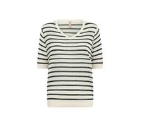 Strickpullover SOYACONCEPT "Soya Concept Jumper SC-LUANNA 4", Damen, Gr. L, 6910c navy combi, Obermaterial: 58% Polyacryl, 26% Viskose, 16% Leinen, Pullover Strickpullover (98625101-L) 6910c navy comb