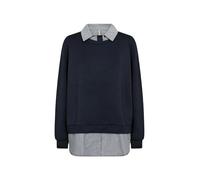 Strickpullover SOYACONCEPT "Soya Concept Sweater SC-BANU", Damen, Gr. S, 6910c navy combi, Obermaterial: 48% Modal, 48% Polyester, 4% Elasthan, Pullover Strickpullover (31455118-S) 6910c navy combi