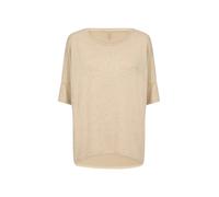 Strickpullover SOYACONCEPT "Soya Concept Sweater SC", Damen, Gr. M, beige (98008 sand melange), Obermaterial: 74% Viskose, 21% Polyester, 5% Elasthan, Pullover Strickpullover (77233645-M) 98008 sand m