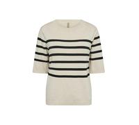 Strickpullover SOYACONCEPT "Soya Concept Sweater SC-DOLLIE STRIPE 765", Damen, Gr. XS, 91620c cream melange combi, Obermaterial: 75% Viskose, 25% Nylon, Pullover Strickpullover (88711946-XS) 91620c cr