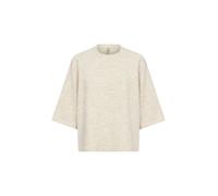 Strickpullover SOYACONCEPT "Soya Concept Sweater SC_ORLEAN", Damen, Gr. L, beige (91620 cream melange), Obermaterial: 74% Polyacryl, 24% Polyester, 2% Elasthan, Pullover Strickpullover (70372645-L) 91