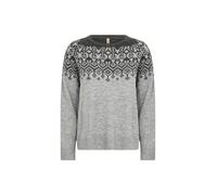 Strickpullover SOYACONCEPT "Soya Concept Sweater SC_ORLEAN", Damen, Gr. M, grau (99110c lt grau melange combi), Obermaterial: 74% Polyacryl, 24% Polyester, 2% Elasthan, Pullover Strickpullover (875945