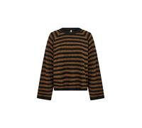 Strickpullover SOYACONCEPT "Soya Concept Sweater SC-ORLEAN", Damen, Gr. XS, braun (9999c schwarz combi), Obermaterial: 74% Polyacryl, 24% Polyester, 2% Elasthan, Pullover Strickpullover (50669957-XS)