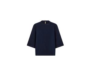 Strickpullover SOYACONCEPT "Soya Concept Sweater SC_ORLEAN", Damen, Gr. XXL, 96905 navy blazer melange, Obermaterial: 74% Polyacryl, 24% Polyester, 2% Elasthan, Pullover Strickpullover (10574761-XXL)