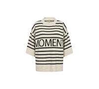Strickpullover SOYACONCEPT "Soya Concept Sweater SC-ORLEAN STRIPE 11", Damen, Gr. XL, beige (91620c cream melange combi), Obermaterial: 74% Polyacryl, 24% Polyester, 2% Elasthan, Pullover Strickpullov