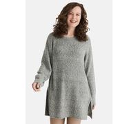Strickpullover STOOKER WOMEN "CAJA Strick Longpullover", Damen, Gr. 36/38, grün (grün meliert), Jersey, 94% Polyester, 3% Polyamid, 3% Elasthan, slim fit, Rundhals, Pullover Strickpullover, Strick-Lon