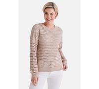 Strickpullover STOOKER WOMEN "LULU Knitted Shirt Strickpullover", Damen, Gr. 44/46, sand meliert, Strick, 50% Polyacryl, 50% Baumwolle, regular fit, Rundhals, Pullover Strickpullover, Strick-Pullover 