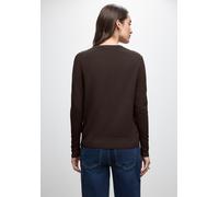 Strickpullover STREET ONE, Damen, Gr. 36, deep roast braun, Feinstrick, 75% Viskose, 25% Nylon, unifarben, normal normal, Rundhals, Bündchen, Pullover Strickpullover, aus softem Materialmix (58506531-