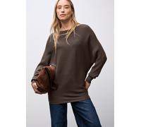 Strickpullover STREET ONE, Damen, Gr. 36, schwarz nomad braun meliert, Strick, Obermaterial: 52% Viskose, 28% Polyester, 20% Polyamid, Pullover (54455419-36) schwarz nomad braun meliert