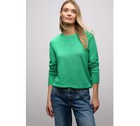 Strickpullover STREET ONE, Damen, Gr. 38, arcadia grün, Strick, Obermaterial: 86% Viskose, 14% Polyester, unifarben, tailliert hüftbedeckend, Rundhals, Bündchen, Pullover Strickpullover, aus Viskosemi
