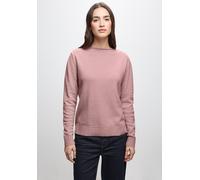 Strickpullover STREET ONE, Damen, Gr. 38, rosa (powder pink meliert), Stoff, 33% Polyester, 31% Polyacryl, 24% Baumwolle, 12% Polyamid, unifarben, normal normal, U-Boot-Ausschnitt, Rippbündchen, Pullo