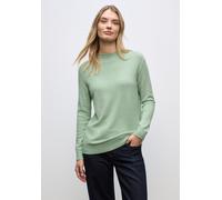 Strickpullover STREET ONE, Damen, Gr. 38, serene grün meliert, Strick, Obermaterial: 30% Polyester, 27% Polyacryl, 23% Polyamid, 20% Viskose, meliert, regular fit normal, ohne Ausschnitt, Rollkante, P