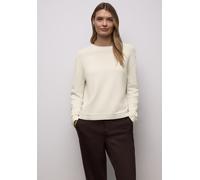 Strickpullover STREET ONE, Damen, Gr. 40, soft beige, Web, 100% Baumwolle, unifarben, comfort fit normal, Rundhals, Rippbündchen, Pullover Strickpullover, aus reiner Baumwolle (78641303-40) soft beige