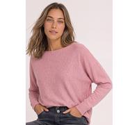 Strickpullover STREET ONE, Damen, Gr. 44, rosa (vintage blush meliert), Stoff, 30% Polyester, 29% Polyacryl, 21% Viskose, 20% Polyamid, unifarben, regular fit normal, U-Boot-Ausschnitt, Bündchen, Pull