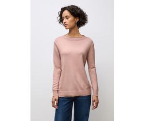 Strickpullover STREET ONE, Damen, Gr. 46, faded rose meliert, Stoff, 30% Polyester, 27% Polyacryl, 23% Polyamid, 20% Viskose, Strukturmuster, normal normal, Rundhals, Bündchen, Pullover Strickpullover