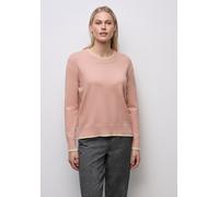 Strickpullover STREET ONE, Damen, Gr. 46, rosa (faded rose meliert), Stoff, 30% Polyester, 29% Polyacryl, 21% Viskose, 20% Nylon, unifarben, regular fit normal, Rundhals, Bündchen, Pullover Strickpull