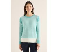 Cecil Damen Softer Mouliné Pullover in Blau, Gr: XXL
