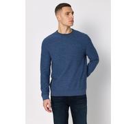 Street One MEN Männer Crewneck Strukturpullover in Blau, Gr: XL