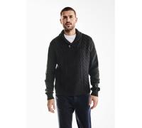 Strickpullover STREET ONE MEN, Herren, Gr. XXL46, grau (anthra grau melange), Web, 60% Baumwolle, 40% Polyacryl, unifarben, normal normal, ohne Ausschnitt, Bündchen, Pullover Strickpullover, Grobstric