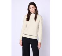 Street One Studio Frauen Pullover mit Kontrastdetails in Beige, Gr: 38