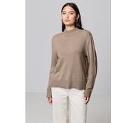 Street One Strickpullover STUDIO Damen Gr. 40 Beige (sandstone meliert) hochgeschlossener Ausschnitt