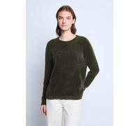 Strickpullover STREET ONE STUDIO, Damen, Gr. 42, grün (hollow grün), Web, 78% Polyamid, 12% Polyacryl, 10% Baumwolle, unifarben, normal normal, Rundhals, Rippbündchen, Pullover Strickpullover, Grobstr