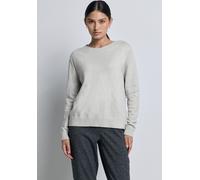 Strickpullover STREET ONE STUDIO, Damen, Gr. 44, grau (erdgrau meliert), Stoff, 30% Polyester, 29% Polyacryl, 21% Viskose, 20% Nylon, unifarben, regular fit normal, Rundhals, Bündchen, Pullover, aus s