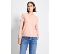 Strickpullover STREET ONE STUDIO, Damen, Gr. 46, peachy blush meliert, Stoff, 30% Polyester, 29% Polyacryl, 21% Viskose, 20% Nylon, unifarben, regular fit normal, Rundhals, Bündchen, Pullover Strickpu