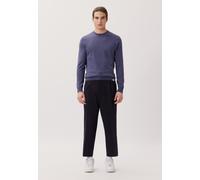 Strickpullover STUDIO SEIDENSTICKER, Herren, Gr. L, grau, 90% Wolle, 10% Seide, unifarben, regular fit, Rundhals, Pullover Strickpullover, 1/1 Rundhals Uni (93189660-L) grau