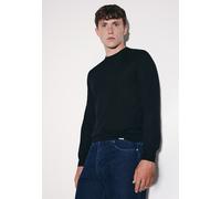 Strickpullover STUDIO SEIDENSTICKER, Herren, Gr. XL, schwarz, 90% Wolle, 10% Seide, unifarben, regular fit, Rundhals, Pullover Strickpullover, 1/1 Rundhals Uni (29904238-XL) schwarz