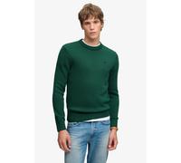 Strickpullover SUPERDRY "PREPPY COTTON JUMPER", Herren, Gr. XXL, grün (forest grün), Strick, Obermaterial: 100% Baumwolle, unifarben, regular fit normal, Rundhals, Bündchen, Pullover Strickpullover, B