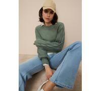 Strickpullover TAMARIS "mit lockerem Schnitt, aus weicher Viskosemischung", Damen, Gr. 32/34 (XS), grün (salbei), Feinstrick, Obermaterial: 50% Viskose, 28% Polyester, 22% Polyamid, unifarben, regular