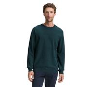 Tom Tailor 1047570 Structured Crewneck Knit Pullover XL Jasper Green Navy Twotone