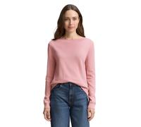 Strickpullover TOM TAILOR, Damen, Gr. XS, pink (morning pink), Strick, Obermaterial: 60% Baumwolle, 40% Viskose, unifarben, regular fit taillenbedeckt, U-Boot-Ausschnitt, Rippbündchen, Pullover Strick