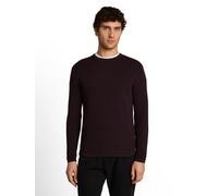 Strickpullover TOM TAILOR DENIM, Herren, Gr. L, braun (schwarz plum), Strick, Obermaterial: 100% Baumwolle, Rundhals, Pullover Strickpullover (11081901-L) schwarz plum