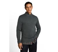 Strickpullover TOM TAILOR, Herren, Gr. 3XL, schwarzest olive melange, Strick, Obermaterial: 100% Baumwolle, unifarben, regular fit hüftbedeckend, Rundhals, Bündchen, Pullover Strickpullover, mit Rundh