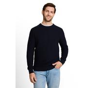 Strickpullover TOM TAILOR, Herren, Gr. M, blau (sky captain blau), Strick, Obermaterial: 100% Baumwolle, unifarben, regular fit hüftbedeckend, Rundhals, Bündchen, Pullover Strickpullover, mit Rundhals