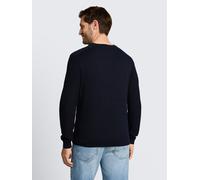 Strickpullover TOM TAILOR, Herren, Gr. XXL, blau (sky captain blau), Strick, Obermaterial: 100% Baumwolle, unifarben, regular fit hüftbedeckend, Rundhals, Bündchen, Pullover Strickpullover, mit Rundha