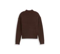 Strickpullover TOM TAILOR, Mädchen, Gr. 152, soft chocolate braun, Strick, Obermaterial: 52% Viskose, 27% Polyester, 21% Polyamid, Strukturmuster, regular fit normal, ohne Ausschnitt, Rippbündchen, Pu