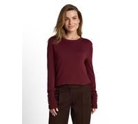 Strickpullover TOM TAILOR "Regular", Damen, Gr. XL, rot (preppy plum), Strick, Obermaterial: 85% Viskose, 15% Polyamid, unifarben, bequem hüftbedeckend, Rundhals, Flachstrickbündchen, Pullover Strickp