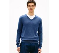 Tommy Hilfiger Regular Fit Pullover blau, Einfarbig