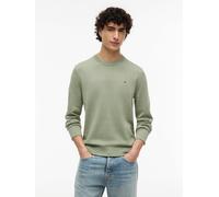 Strickpullover TOMMY JEANS "TJM SLIM FIT LIGHT SWEATER", Herren, Gr. XL, spring olive, Strick, Obermaterial: 100% Baumwolle, slim fit normal, Rundhals, eingesetzt Rippstrickbündchen, Pullover Strickpu