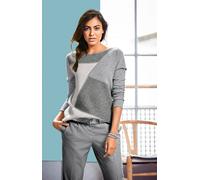 Strickpullover "U-Boot-Pullover", Damen, Gr. 40, grau (grau, ecru), 100% Kaschmir, RICK CARDONA BY HEINE, gemustert, Pullover Strickpullover (94456026-40) grau, ecru