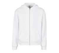 Strickpullover URBAN CLASSICS "Urban Classics Fluffy Zip Cardigan", Herren, Gr. 4XL, weiß, 70% Baumwolle, 30% Polyester, unifarben, normal, ohne Ausschnitt, Jacken Strickpullover (45984921-4XL) weiß