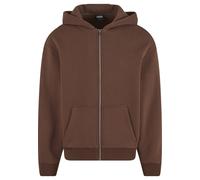 Strickpullover URBAN CLASSICS "Urban Classics Fluffy Zip Cardigan", Herren, Gr. S, chocolatebraun, 70% Baumwolle, 30% Polyester, unifarben, normal, ohne Ausschnitt, Pullover Strickpullover (56106917-S