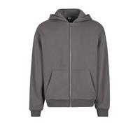 Strickpullover URBAN CLASSICS "Urban Classics Fluffy Zip Cardigan", Herren, Gr. S, grau (magnet), 70% Baumwolle, 30% Polyester, unifarben, normal, ohne Ausschnitt, Jacken Strickpullover (53618961-S) m