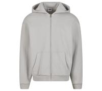 Strickpullover URBAN CLASSICS "Urban Classics Fluffy Zip Cardigan", Herren, Gr. S, lightasphalt, 70% Baumwolle, 30% Polyester, unifarben, normal, ohne Ausschnitt, Pullover Strickpullover (78742327-S) 